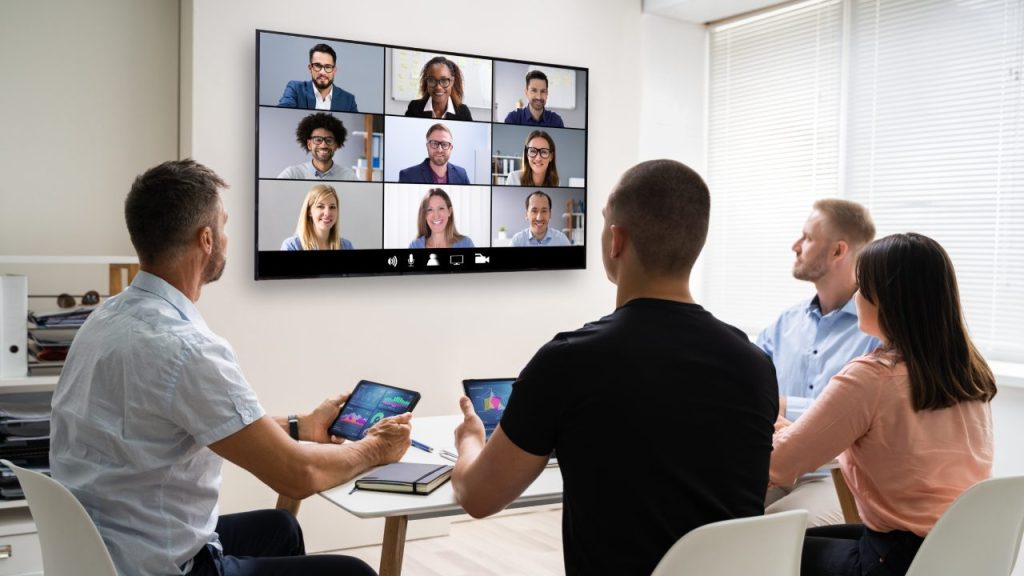 team on video conference meeting 1024x576