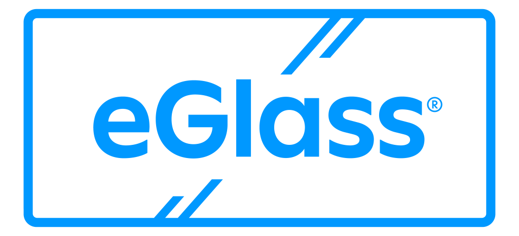 eglass logo blue